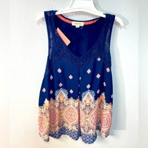 Spring Navy Blue Tank Top